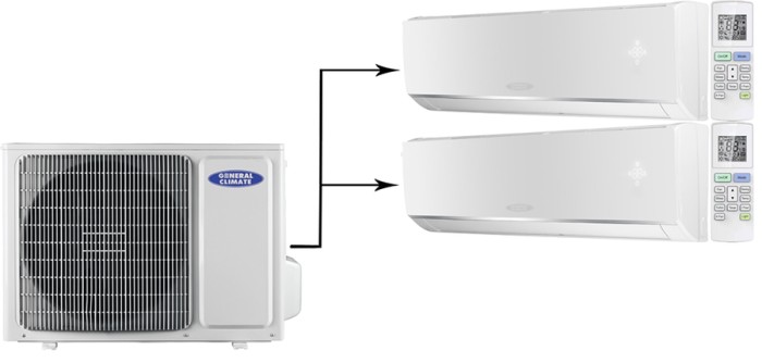 General Climate Free Multi 2 GU-M2E14H32/GC-ME07HR32*2