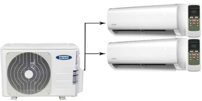 General Climate Free Multi GU-M2EA18HN2/GC-MER09HRN1 (WiFi)*2